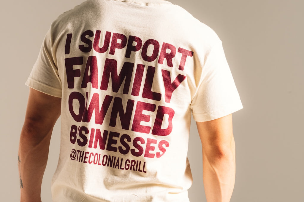 CREAM T-Shirt "I Support Family Owned Businesses"