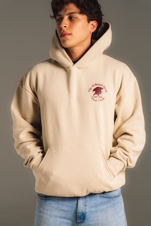 CREAM HOODIE "I Support Family Owned Businesses"