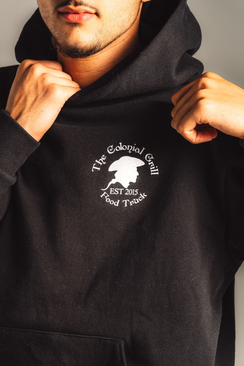 BLACK HOODIE "I Support Latino Owned Businesses"