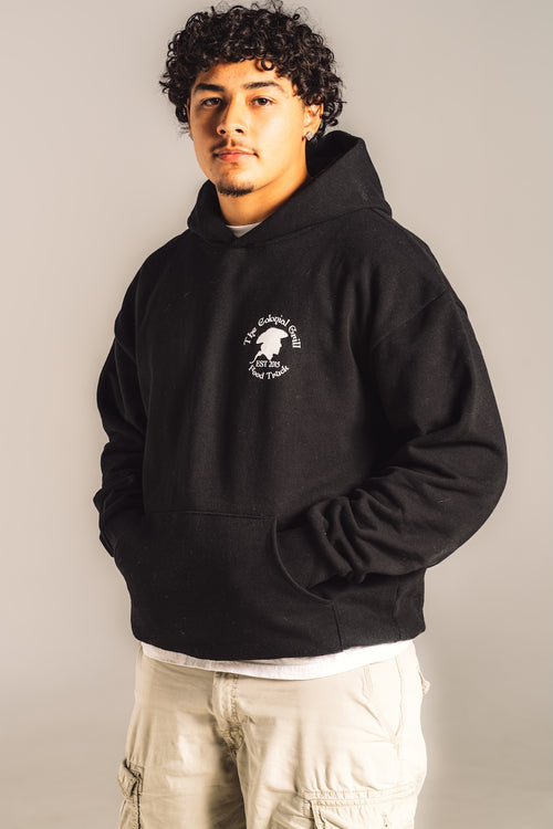 BLACK HOODIE "I Support Family Owned Businesses"